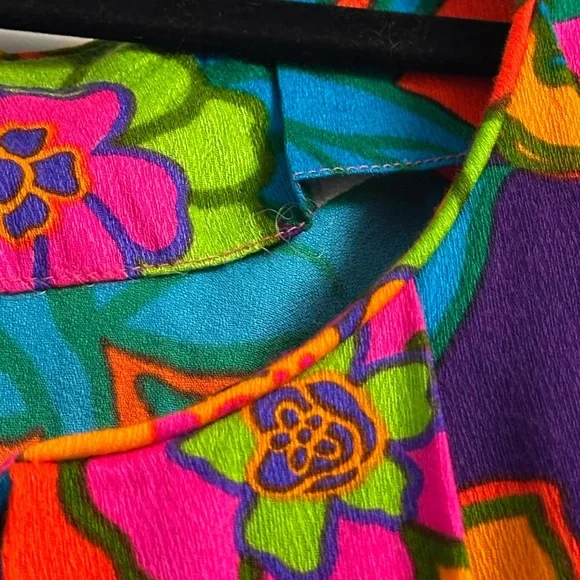 WALTAH CLARKE’S Vintage Hawaiian Shops Retro Groovy Multi Style 1035 Maxi Dress - Picture 13 of 13